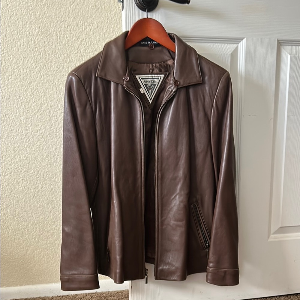 Marvin Richards Women’s Brown Leather Jacket